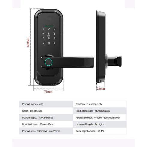 TTLOCK Bluetooth Fingerprint Smart Door Lock