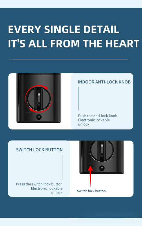 Smart WiFi Door Lock with Face & Palm Vein Recognition