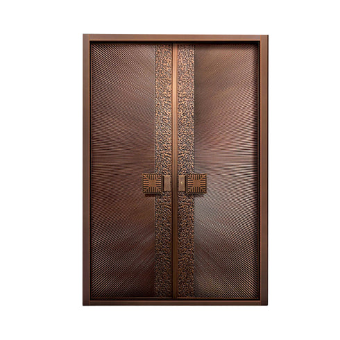 Minimalist Luxe Copper–Aluminum Entrance Door