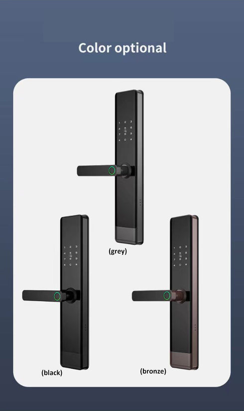 Smart Fingerprint Door Lock with Remote Password & 6 Unlock Methods