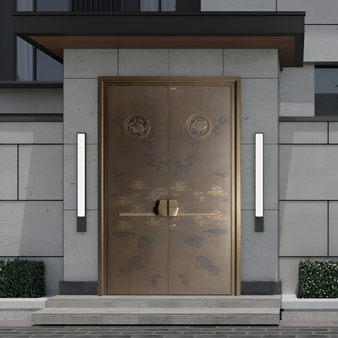 Cloudrise Bronze Double Entry Door