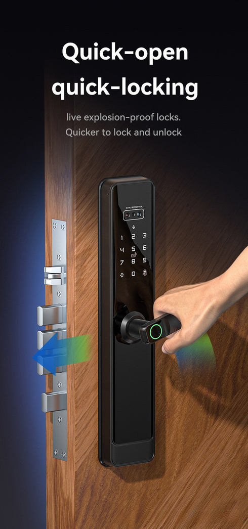 Smart Door Lock with 3D Face ID & Fingerprint
