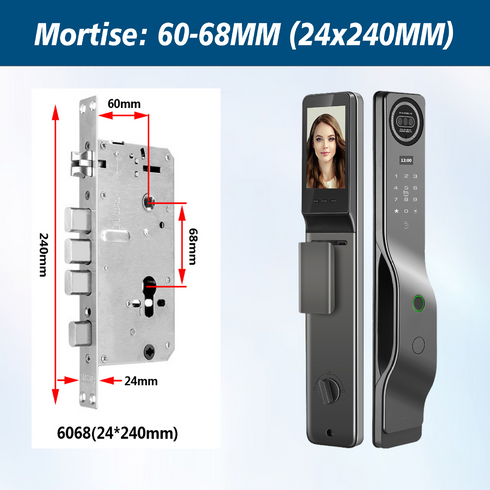 Ultra-Slim Smart Door Lock with 3D Face & Palm Vein Recognition