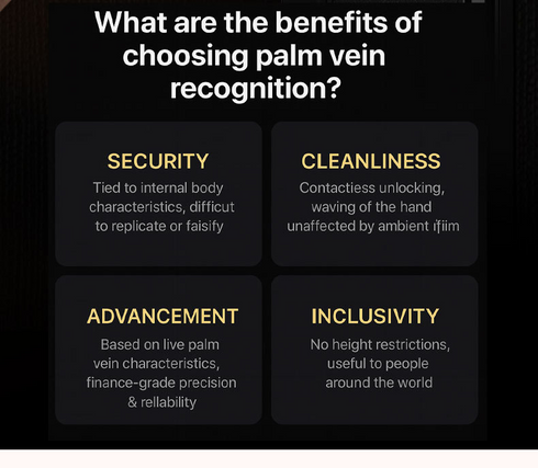 3D Face & Palm Vein Smart Door Lock with Tuya App