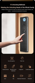 3D Face & Palm Vein Smart Door Lock with Tuya App