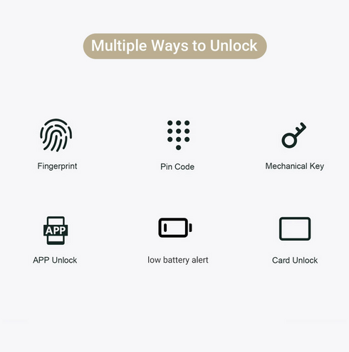 Smart Fingerprint Doorknob Lock for Wooden Doors