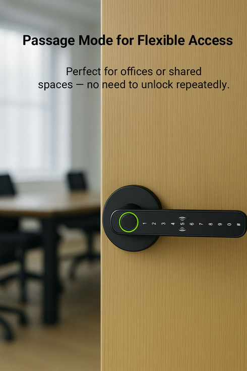 Smart Fingerprint Doorknob Lock for Wooden Doors