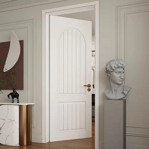 Solid Wood Composite Interior Door – 45mm Thick Quiet Design