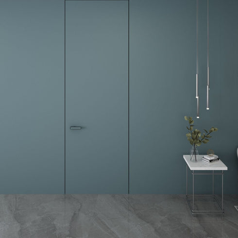 Minimalist Invisible Aluminum-Wood Door