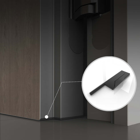 Minimalist Invisible Aluminum-Wood Door