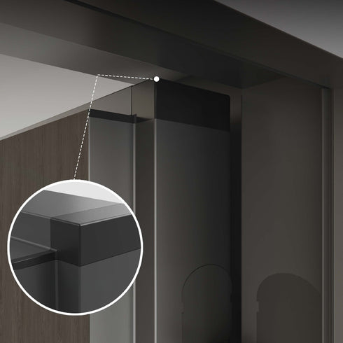 Minimalist Invisible Aluminum-Wood Door