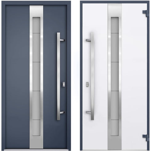 Modern Customizable Steel Security Front Door – 36x80 inch