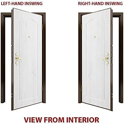 Modern Customizable Steel Security Front Door – 36x80 inch