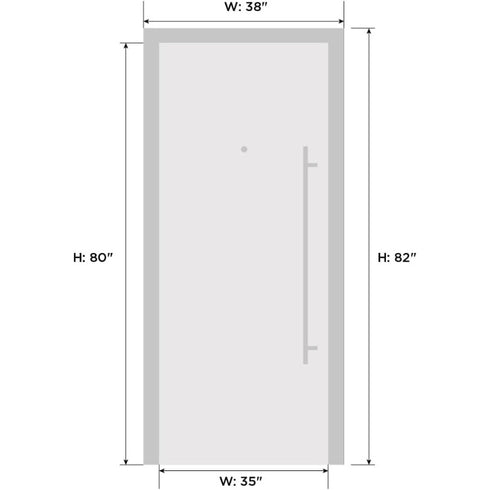 Modern Customizable Steel Security Front Door – 36x80 inch