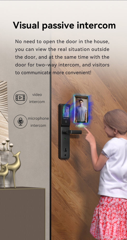 Smart Door Lock with 3D Face ID & Fingerprint