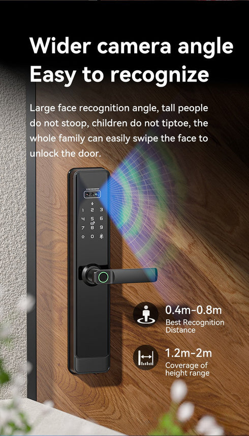 Smart Door Lock with 3D Face ID & Fingerprint