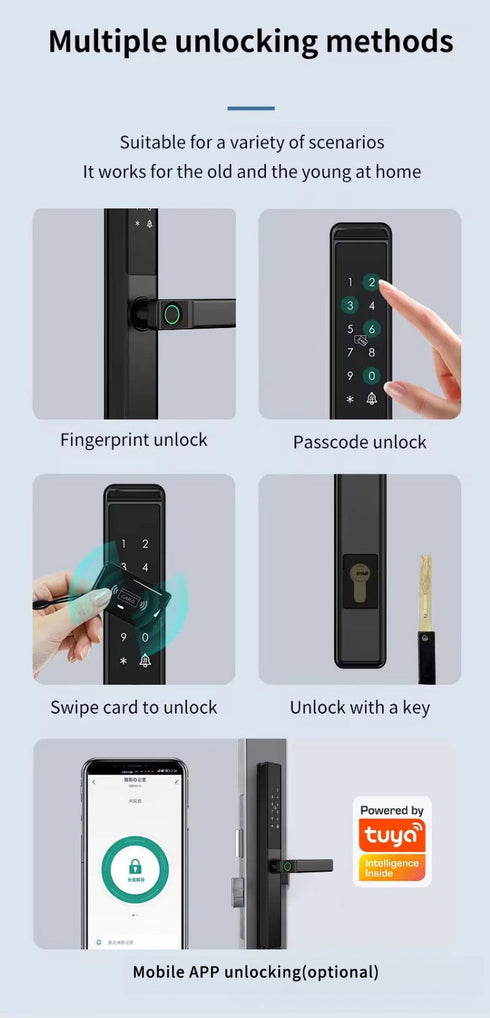 Waterproof Dual-Fingerprint Smart Door Lock