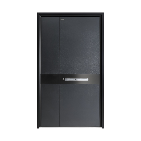 Luminous Ripple Custom Mother-and-Son Entry Door