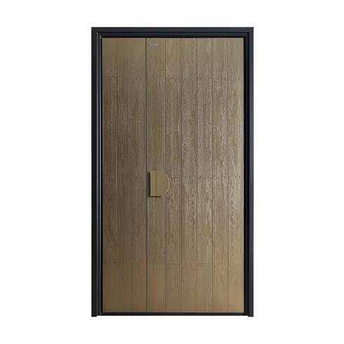 Fragrant Nanmu Pattern Custom Mother-and-Son Entry Door