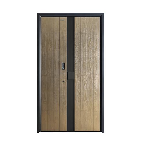 Golden Nanmu Aesthetic Custom Mother-and-Son Entry Door