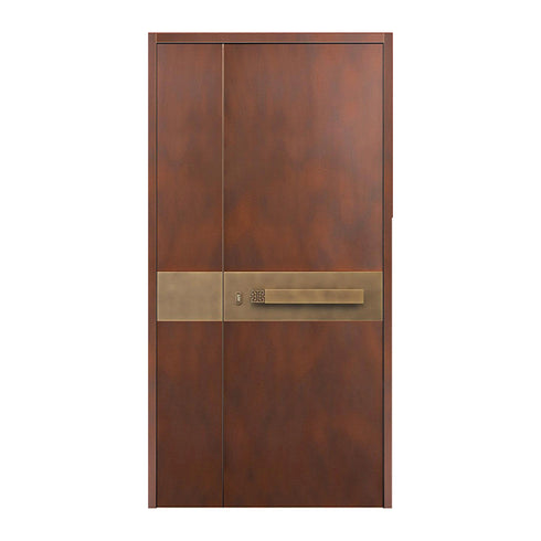 Modern Oriental Copper-Aluminum Entry Door
