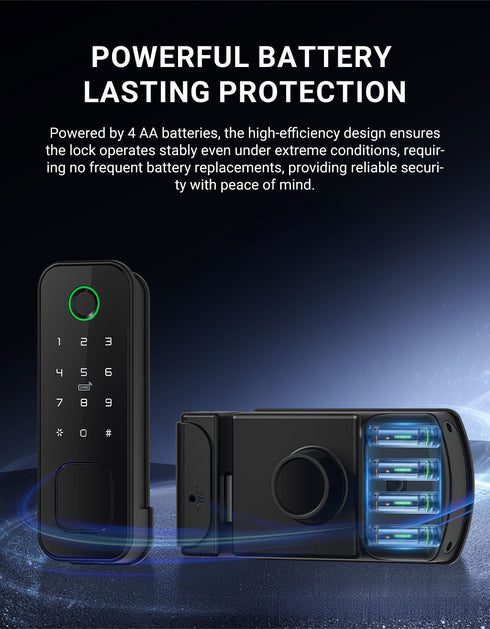 Waterproof Smart Fingerprint Lock for Old Iron Doors