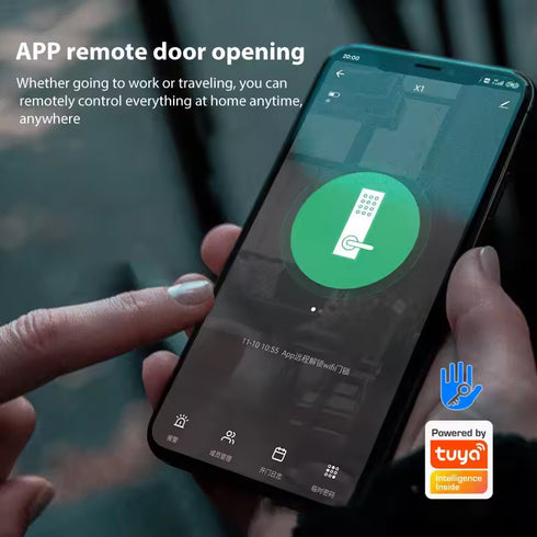 Smart Fingerprint Door Lock with Remote Password & 6 Unlock Methods