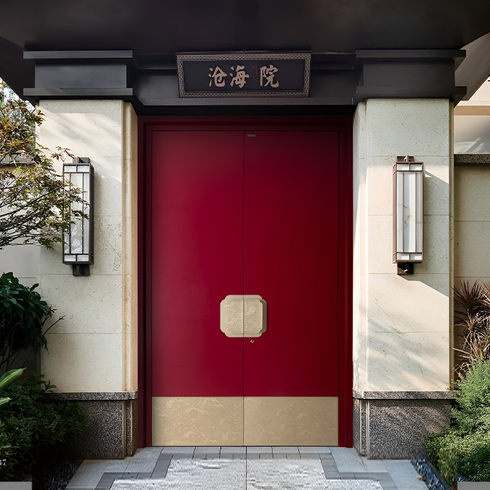 Imperial Red Double Entry Door