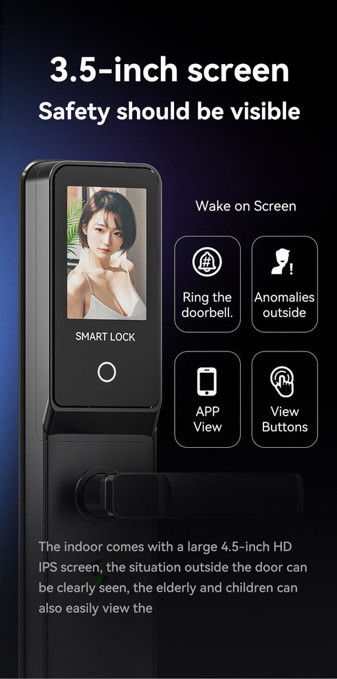 Smart Door Lock with 3D Face ID & Fingerprint