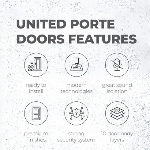 Modern Customizable Steel Security Front Door – 36x80 inch