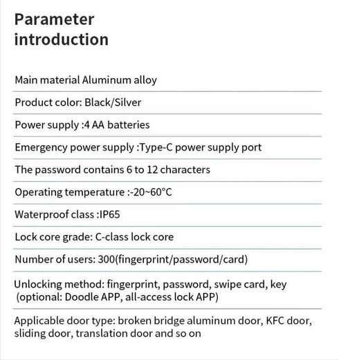 Waterproof Dual-Fingerprint Smart Door Lock