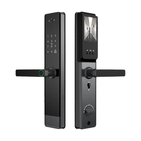 Smart Fingerprint Door Lock with Camera & Remote Control