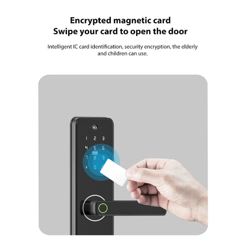 Smart WiFi Fingerprint Door Lock with HD Cat Eye Camera