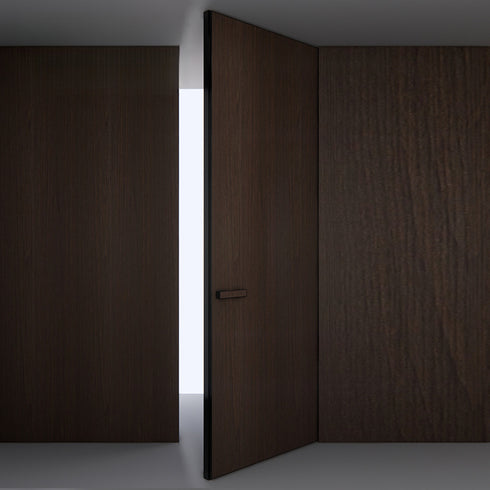 Minimalist Invisible Aluminum-Wood Door