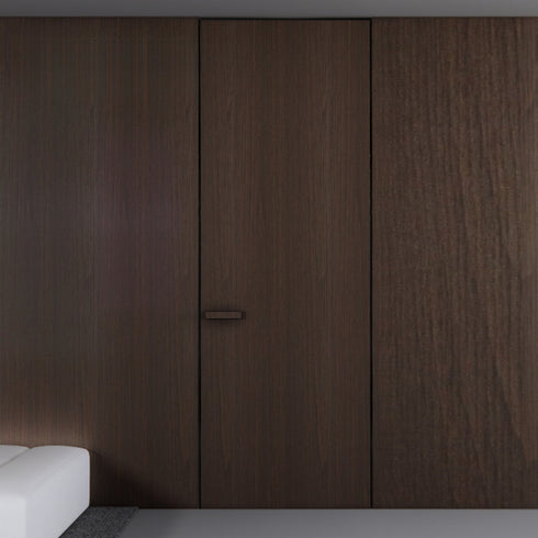 Minimalist Invisible Aluminum-Wood Door
