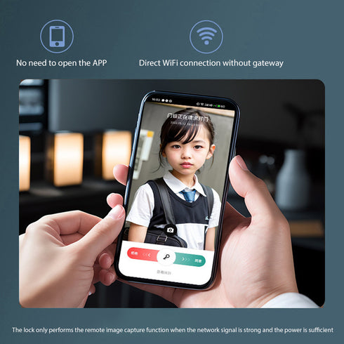 Smart WiFi Fingerprint Door Lock with HD Cat Eye Camera