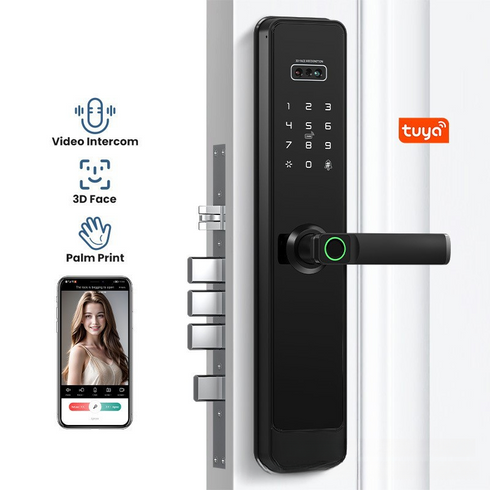 Smart Door Lock with 3D Face ID & Fingerprint