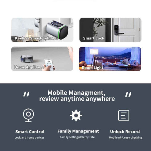 EU Standard Smart Fingerprint Door Cylinder