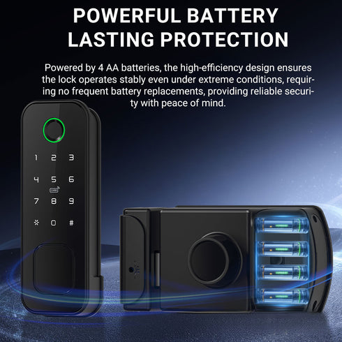 Waterproof Smart Fingerprint Lock for Old Iron Doors