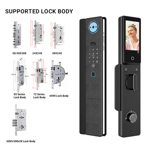 3D Face & Palm Vein Smart Door Lock with Tuya App