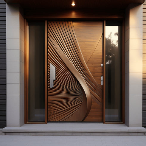 Customizable Aluminum Pivot Entry Door – Vintage Security Design