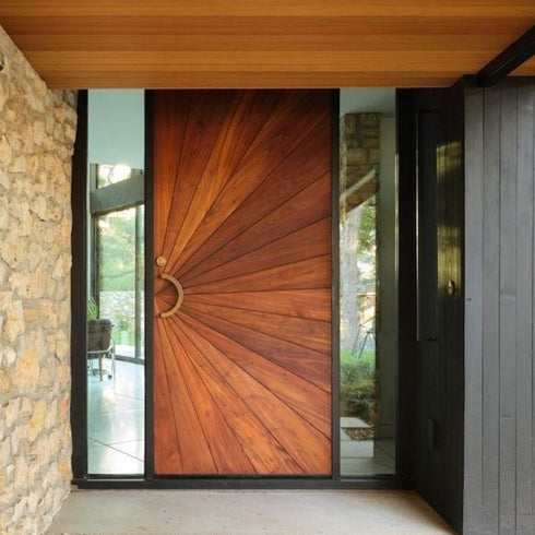 Customizable Aluminum Pivot Entry Door – Vintage Security Design