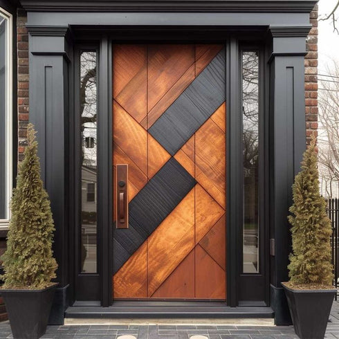 Customizable Aluminum Pivot Entry Door – Vintage Security Design