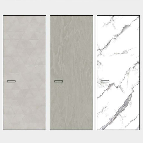 Minimalist Invisible Aluminum-Wood Door