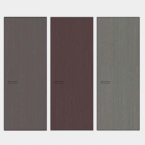 Minimalist Invisible Aluminum-Wood Door